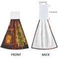 thumbnail image 4 of SKYSONIC 2 Pack Christmas Pattern Hand Towels, Soft and Absorbent Kitchen Towels with Hanging Loop Microfiber Tie Towel for Bathroom, Laundry Room, Farmhouse, 14" x18.2", 4 of 7