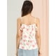 thumbnail image 5 of INSPIRE CHIC Blusa Floral Correa De Espagueti Dulce Volante Top Para Mujeres Blanco M, 5 of 6