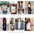 thumbnail image 4 of PRETTYGARDEN Women's Spring Blazers Business Casual Outfits Open Front Ruched 3/4 Sleeve Lightweight Work Suits Jackets, 4 of 9