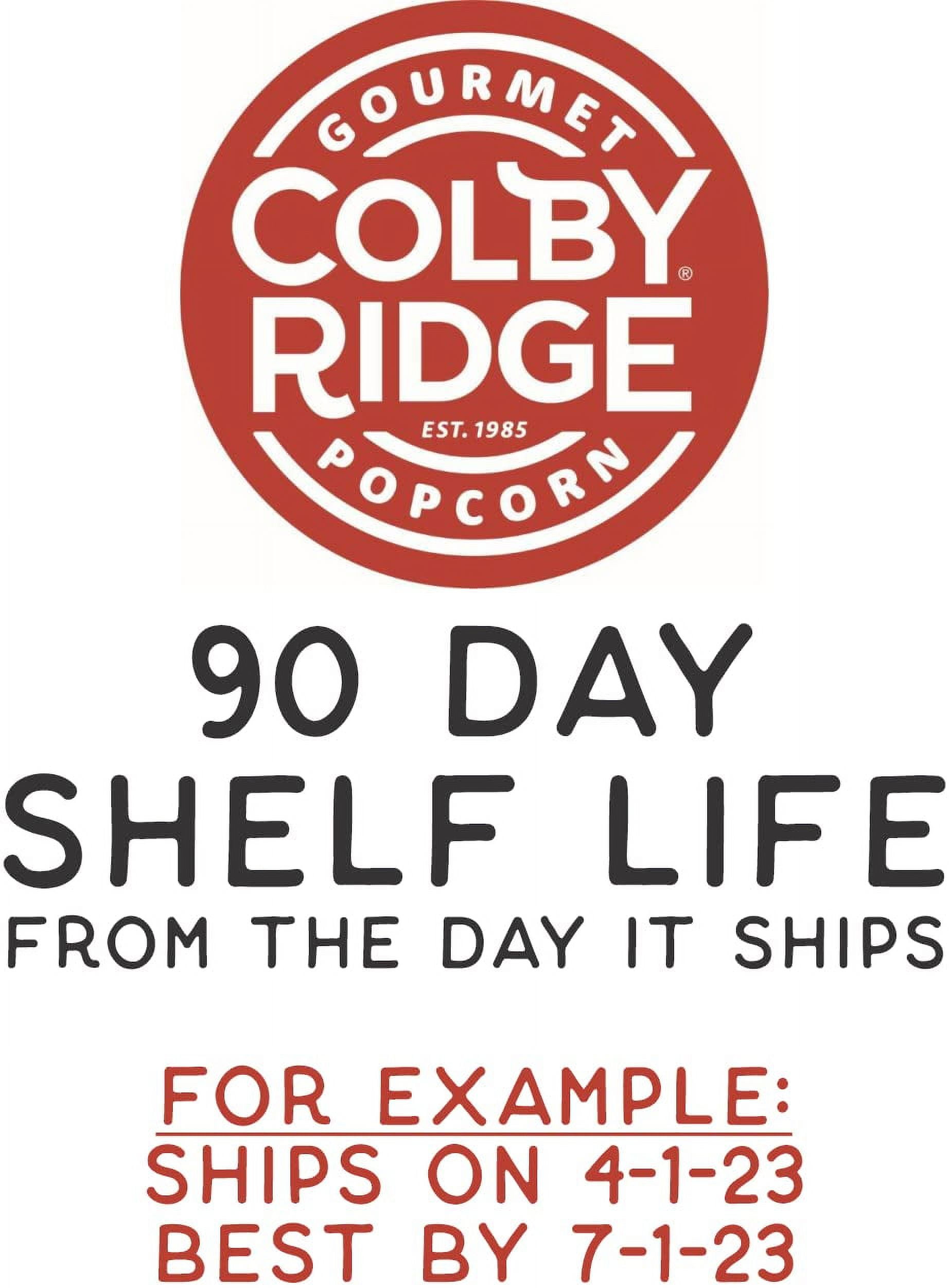 Colby Ridge 8 Gal. (128 Cups) Popped Popcorn Sampler White, Caramel, Cheese, and Rainbow Gift Assortment