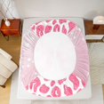thumbnail image 5 of Manfei Cheetah Leopard Print Twin Sheet Set (3-Piece) Pink Kawaii Butterfly Luxury Decor For Kids, 5 of 7