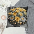 thumbnail image 2 of Leisuo Green Throw Pillow Covers Black Gray Rose Decorative Throw Pillow Covers for Living Room Bed Flower Pillow Cases Spring Summer, 2 of 5