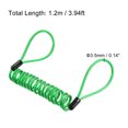 thumbnail image 2 of Uxcell Security Steel Cable 3.5mm x 1.2m/3.94ft Coated Spring Luggage Lock Wire Rope with Double Loop Green, 2 of 5