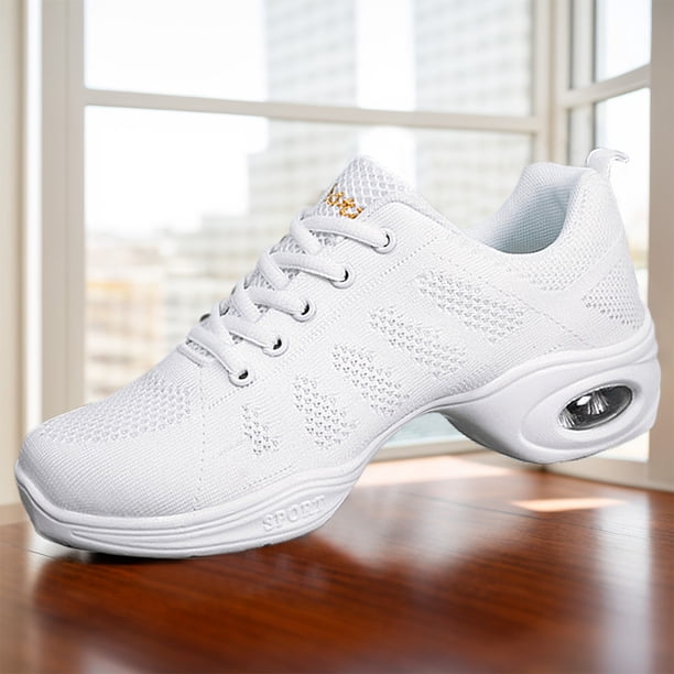 Zapatos Baile Con Cordones Jazz Suela Dividida Atlético para Mujeres