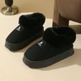 thumbnail image 4 of Women's Platform Booties Suede Fleece Lined Anti Slip Snow Ankle Boots Fluffy Winter Warm Walking Work Shoes, 4 of 9
