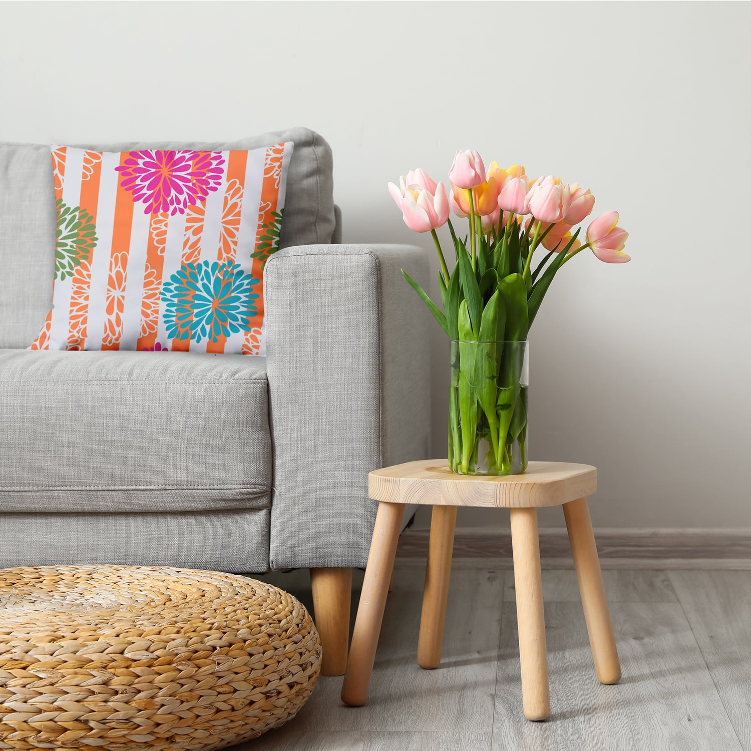 16" x 16" Simply Daisy Flower Bursts Decorative Throw Pillow