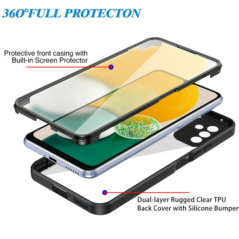  Samsung Galaxy A15 5G Case Cover with Tempered Glass  Transparent Shockproof Bumper Silicone TPU Anti-Scratch Hard Back Case for Samsung  Galaxy A15 5G (Transparent) : Cell Phones & Accessories