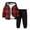 C136/Red, variant on XIYON Kids Winter Coat Boys Hooded Plaid Pullover And Joggers Two Piece Outfit For Infant Toddler Winter Fall Season 9-12 Months