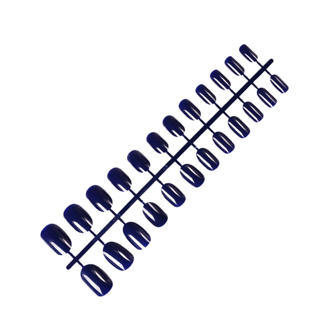 24x Solid Small Round Head Coffin False Nails Removable Neat DIY Exquisite Personality for Manicure Lovers Type31
