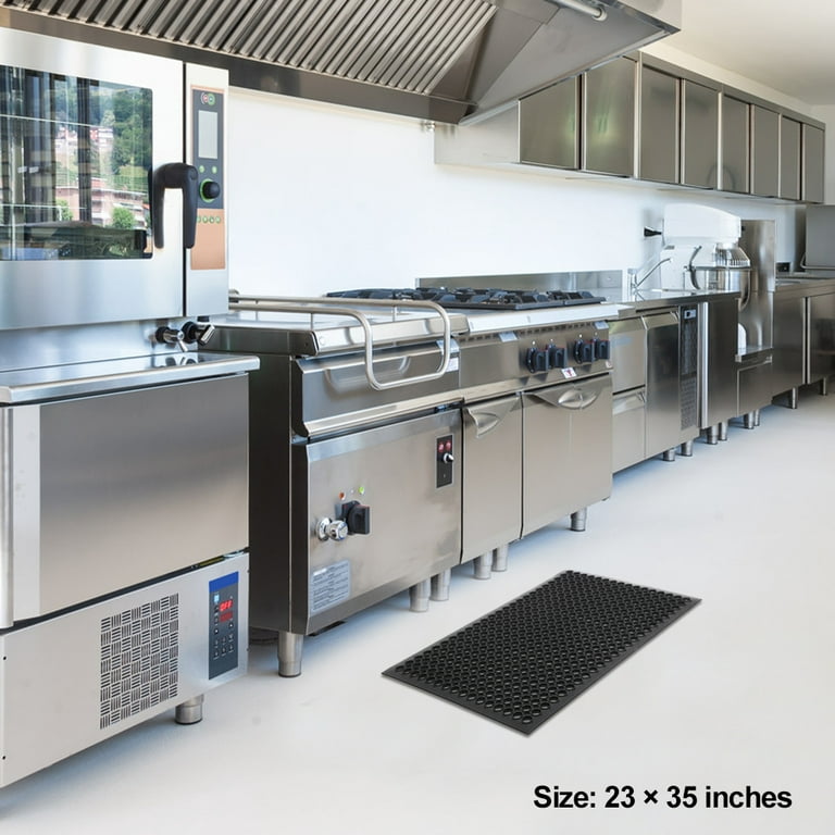 Kitchen Performa Black GRS Proof 3 ft. x 3 ft. Commercial Door Mat