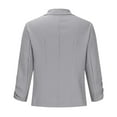 thumbnail image 5 of ITSAME Womens Blazer, 3/4 Sleeve Solid Color One Button Casual Suit Jacket Gray S, 5 of 8