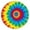 Colorful Tie Dye, variant on Rainbow Tie Dye Mandala Pattern Round Fitted Tablecloth with Elastic Edge,Dining Table Cover Waterproof,Outdoor Round Tablecloth for Camping,Dining,Indoor and Outdoor