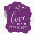 thumbnail image 2 of Inkdotpot Pack Of 100 Real Silver Foil Bracket Shape Paper Tags Love Is Sweet Wedding Favor Hang Tags, 2 of 6