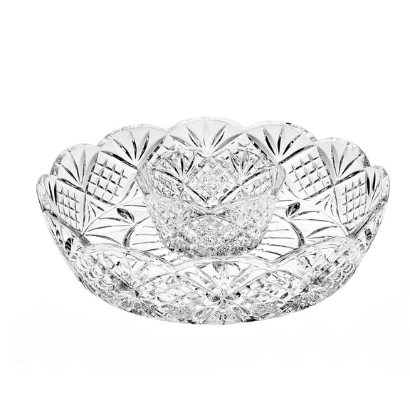 Godinger Dublin 12-Inch Crystal Chip and Dip