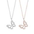 thumbnail image 3 of Thinsony Rouille et Inodore Fait de Cuivre Collier Pendentif Non-Toxine Glamour Papillon Collier Platine, 3 of 6