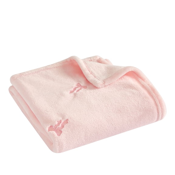 Little Nest Bows Plush Blanket 30" X 40"
