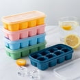 thumbnail image 4 of 1Pcs Ice Cube Tray, Easy-to-remove Silicone Ice Cream Mold with Removable Lid-Blue, 4 of 9