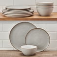 thumbnail image 5 of Pfaltzgraff Rowan 12 Piece Stoneware Dinnerware Set Gray, 5 of 11