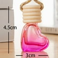 thumbnail image 4 of vnanda Small Glass Perfume Bottle 6ml Car Refillable Perfume Bottle Decoration Colorful Love Heart Shape Wood Lid Glass Aromatherapy Essential Oil Empty, 4 of 10