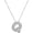 Silver, variant on Bubble Letter Necklace Gold Initial Necklaces for Women - 14K Plated Chunky Necklace Dainty Jewelry for Women A-Z