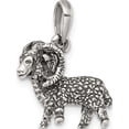 thumbnail image 5 of Sterling Silver Antiqued Aries Pendant (17 X 19) Made In India qc6498, 5 of 5