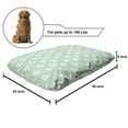 thumbnail image 2 of Animal Print Pet Bed, Themed Goose Cartoon with Polka Dots Print, Chew Resistant Pad for Dogs and Cats Cushion with Removable Cover, 24" x 39", Mint Green Earth Yellow, by Ambesonne, 2 of 4