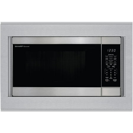 Sharp - 27-in. Built-In Microwave Trim Kit for the SMC2266HS - Silver