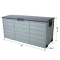 thumbnail image 7 of 75 Gallon Resin Deck Box, Outdoor Storage Box with Wheel, All Weather Outdoor Storage Cabinet for Patio Furniture Outdoor Cushions, Garden Tools and Pool Toys, Gray, 7 of 7