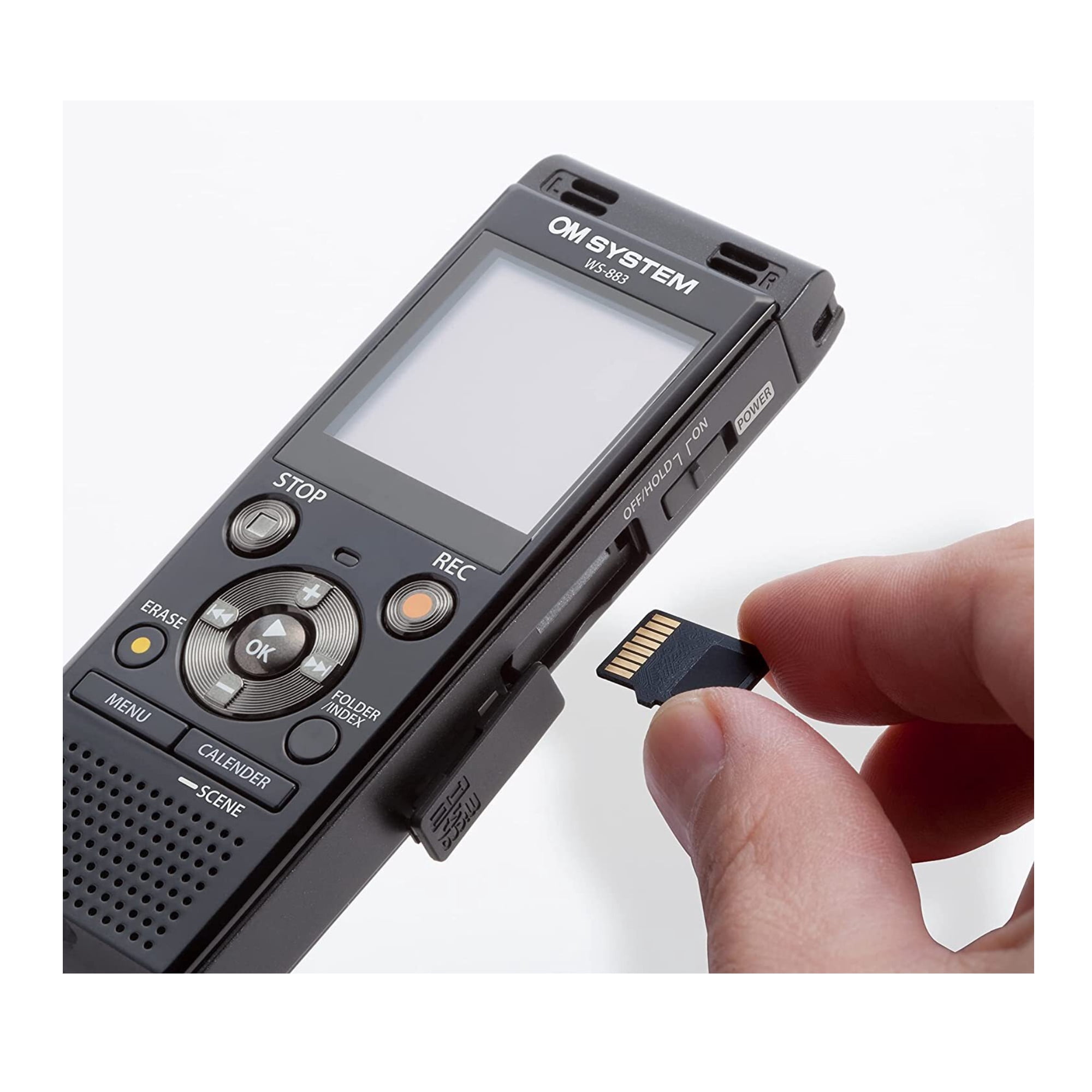 Olympus WS-882 Digital Voice Recorder (Silver and Black) Bundle with Batteries and Hardshell Case (3 Items)