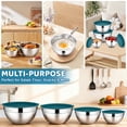 thumbnail image 5 of Walchoice Mixing Bowls with Lid Set of 4, Stainless Steel Nesting Metal Bowls for Kitchen Storage, Ideal for Preparing Cooking Serving Freezing, Size 0.7 & 1.2 & 2 & 2.5 QT - Blue, 5 of 7