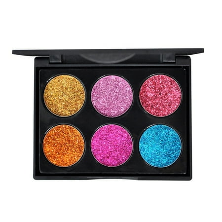 - Marainbow 6 Colors Eyeshadow Palette Long Lasting Pigment Colorful Shimmer Shine Waterproof Makeup Glitter Eye Shadows Sets