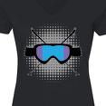 thumbnail image 4 of Inktastic Ski Mask Skiing Gift Women's V-Neck T-Shirt, 4 of 5