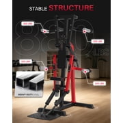 HeeH Deltoid Lateral Raise Machine: Shoulder Press Machine 4 Independent Arms 880LB Capacity Home Gym Strength Training Equipment Red