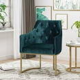 thumbnail image 7 of Noble House Contemporary Fabric Wingback Chair, Navy Blue, 7 of 7