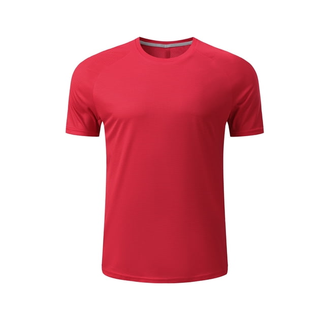 Camisas de Manga Corta para Hombre Color Sólido Deportes Top Blusa de Cuello Redondo, Casual para Al Aire Libre Y Uso Diario