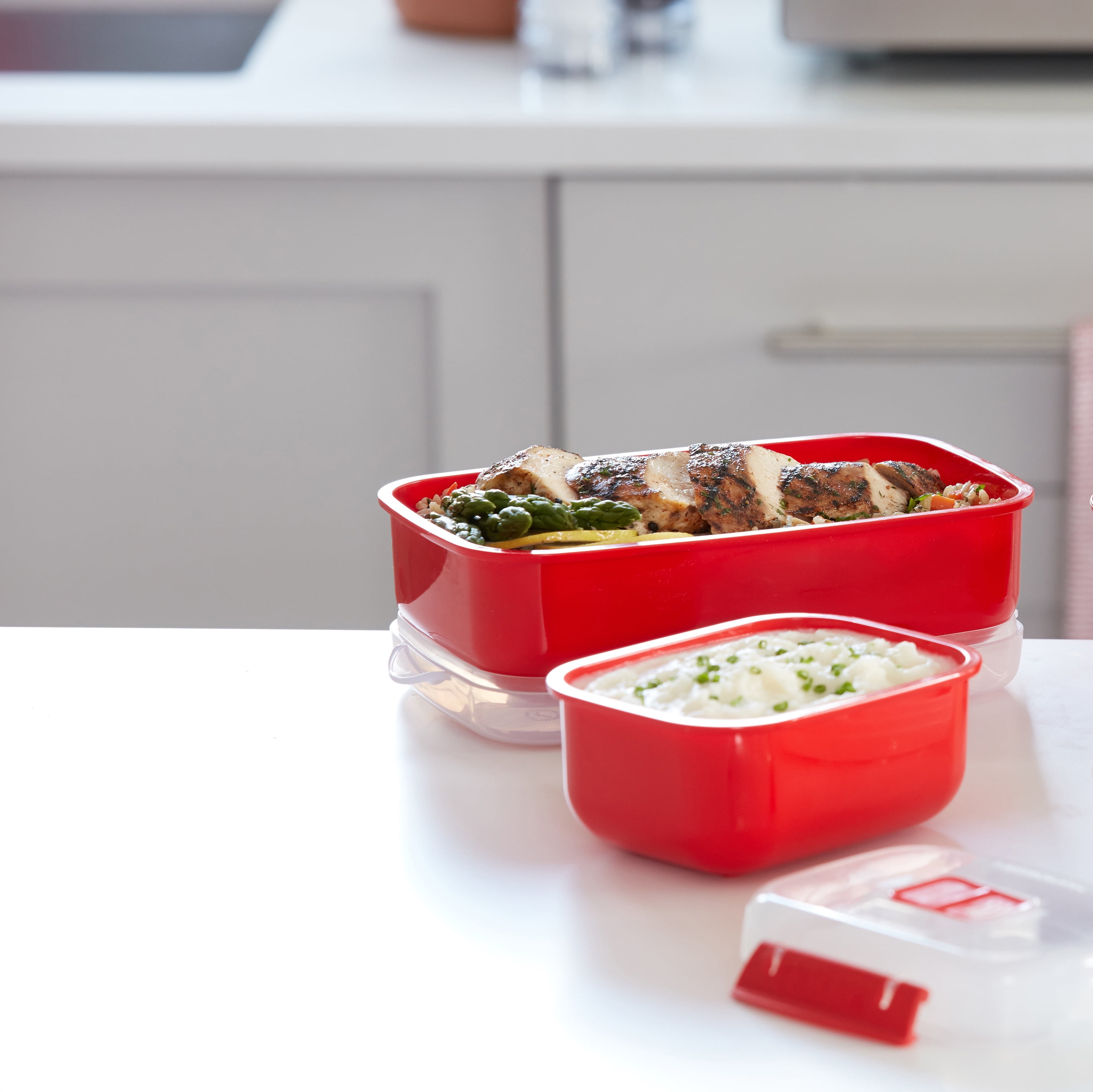 Sistema Heat and Eat Microwave Set, Locking Clips & Steam Release Vents, BPA-Free, 4 Pack (2x 1.25 L + 2x 525 mL)