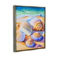 thumbnail image 4 of Stupell Industries Vibrant Seashells on Shore Nature Painting Gray Floater Framed Art Print Wall Art, 25 x 31, 4 of 10