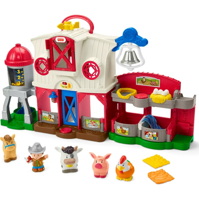 Fisher-Price Little People Juguete de aprendizaje para niños pequeños Juego de granja sobre el cuidado de animales con etapas inteligentes para juegos de simulación Niños a partir de 1 año