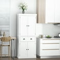 thumbnail image 2 of HOMCOM Armoire de Rangement pour Garde-Manger de Cuisine, Grand Garde-Manger avec Tiroir Blanc, 2 of 10