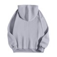 thumbnail image 4 of XAOFW Letter Print Pullover Hoodies For Women Long Sleeve Casual Hooded Sweatshirt Oversized Soft Cozy Streetwear Stylish Tops XXL, 4 of 4