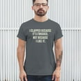 thumbnail image 3 of Tee Hunt I Clapped Because It's Finished Sarcastic T-Shirt Funny Men's Tee, Charcoal, 5X-Large, 3 of 5