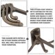 thumbnail image 2 of Vintage Cast Iron Wall Hooks Decorative Rustic Swivel Coat Hooks Decorative Wall Hook Hat Rack Hangers, 2 of 5