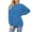 Blue, variant on Breezora Oversized Long Sleeve Crew Neck Sweatshirt for Women Fall Layering Top Soft Lightweight Fabric Casual Streetwear Loungewear L Size Blue
