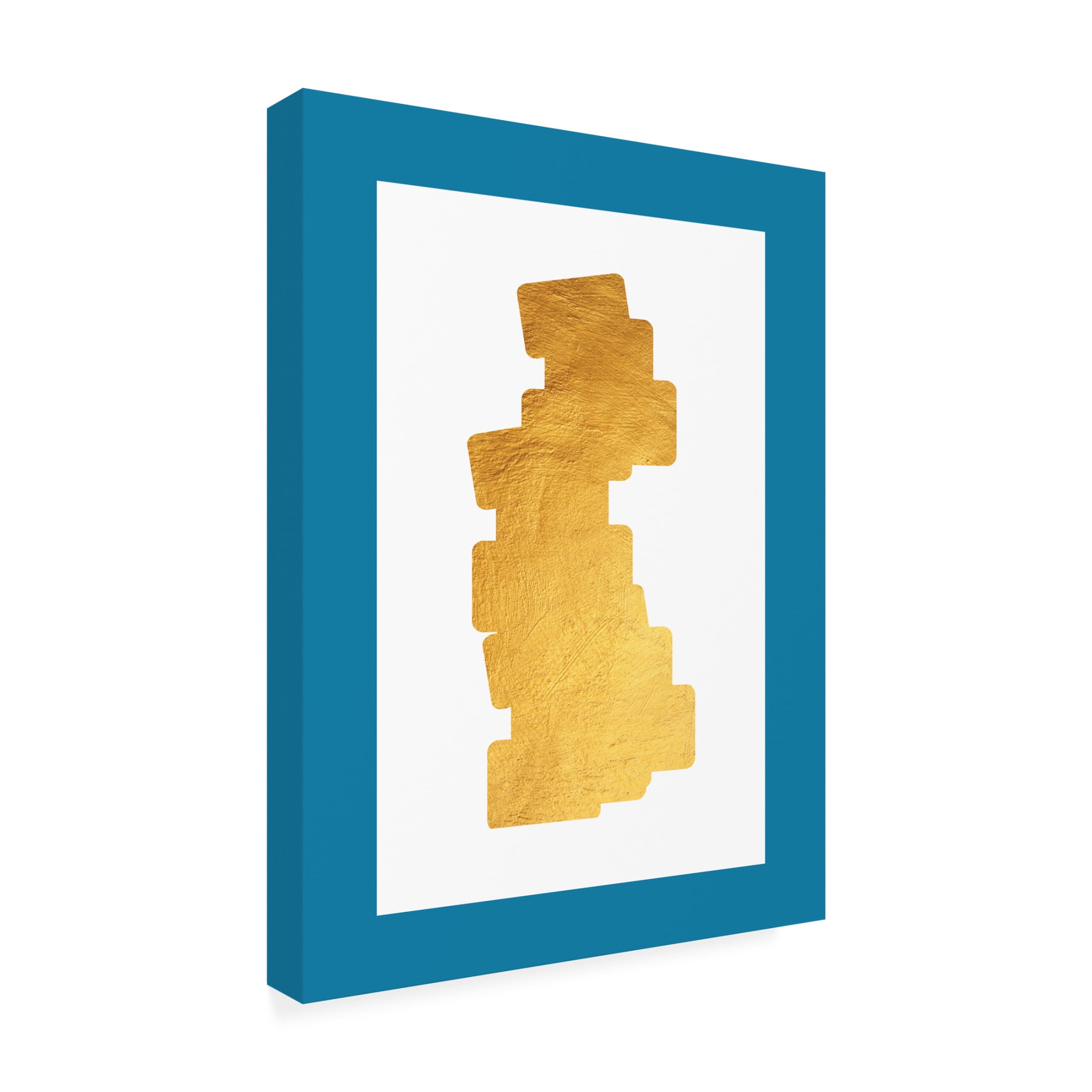 Canvas Wall Art - NUMA Art 'Golden Dominos' Wall Art for Living Room, Bedroom, or Office Décor by Trademark Fine Art - 24 x 32 Inches