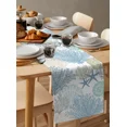 thumbnail image 7 of Blue Marine Coral Shells Star Table Runner Wedding r Table Cover Holiday Party Coffee Table ration Tablecloth, 7 of 7