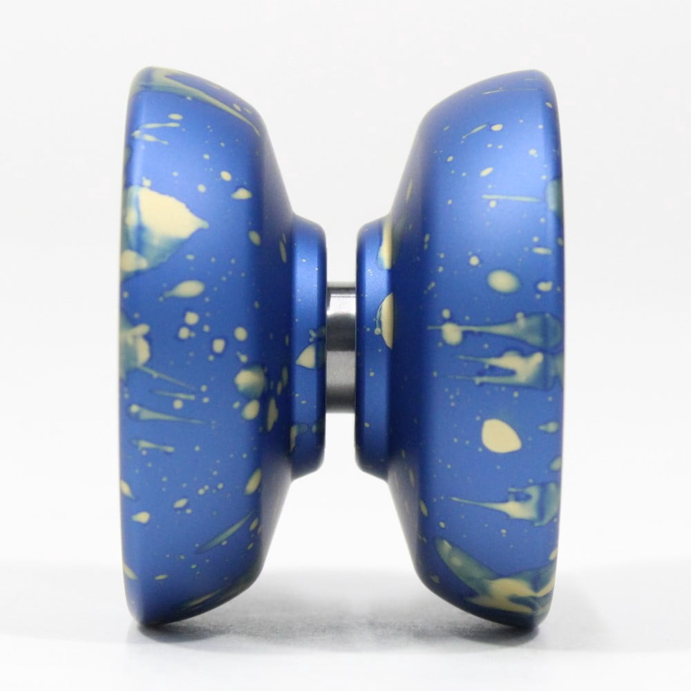 iYoYo PASSiON Yo-Yo - Aluminum - Great Responsive Beginner YoYo (Blue/Gold Acidwash)