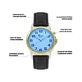 thumbnail image 3 of Bandini Womens Glow Watch - Alligator Pattern Leather Band - 28mm Analog Women's Easy to Read Watch with Light, Light Up Watches, Quartz, Black Dial, Big Numbers, Glow in Dark Hands - Two-Tone / Black, 3 of 6