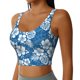 thumbnail image 2 of Fotbe Leaves And Flowers Sujetador Deportivo Largo sin Aros para Mujer con Almohadillas y Soporte Medio, Transpirable y Absorbente, Camiseta Tipo Chaleco o Tank Top-Medium, 2 of 8