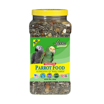 3-D Pet Products Premium Parrot Bird Food, , 4 lb. Jar