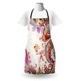 thumbnail image 3 of Colorful Apron, Flower Bouquet Paisley Pattern Floral Damask Persian Print, Unisex Kitchen Bib with Adjustable Neck for Cooking Gardening, Adult Size, Grey Yellow and Multicolor, by Ambesonne, 3 of 4